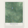 Burneyville, Oklahoma map print, the full design