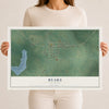 Map of Byars, Oklahoma, 12 x 18 inch unframed archival matte print