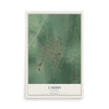 Map of Caddo, Oklahoma, 12 x 18 inch unframed archival matte print