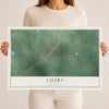 Map of Calera, Oklahoma, 12 x 18 inch unframed archival matte print