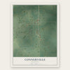 Connerville, Oklahoma map print, the full design