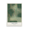 Map of Deer Creek, Oklahoma, 12 x 18 inch unframed archival matte print
