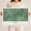 Map of Depew, Oklahoma, 12 x 18 inch unframed archival matte print