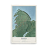 Map of Disney, Oklahoma, 12 x 18 inch unframed archival matte print