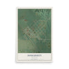 Map of Dougherty, Oklahoma, 12 x 18 inch unframed archival matte print