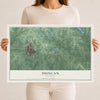 Map of Duncan, Oklahoma, 12 x 18 inch unframed archival matte print