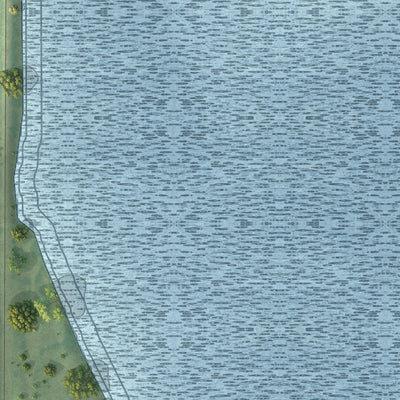 Close-up of the map of Edgewater Park, Oklahoma print showing street and building detail
