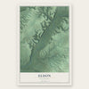 Eldon, Oklahoma map print, the full design