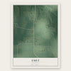Emet, Oklahoma map print, the full design