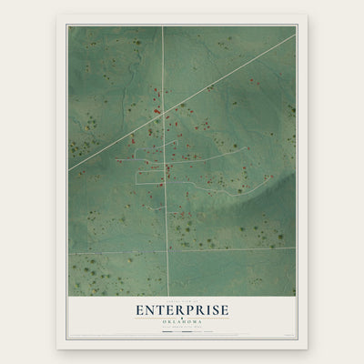 Enterprise, Oklahoma map print, the full design