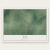 Fay, Oklahoma map print, the full design