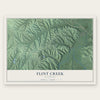 Flint Creek, Oklahoma map print, the full design