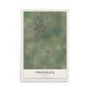 Map of Frederick, Oklahoma, 12 x 18 inch unframed archival matte print