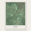 Frink, Oklahoma map print, the full design