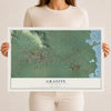 Map of Granite, Oklahoma, 12 x 18 inch unframed archival matte print