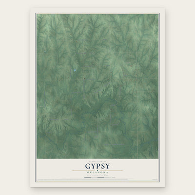 Gypsy, Oklahoma map print, the full design