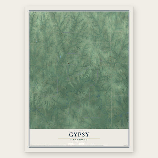 Gypsy, Oklahoma map print, the full design