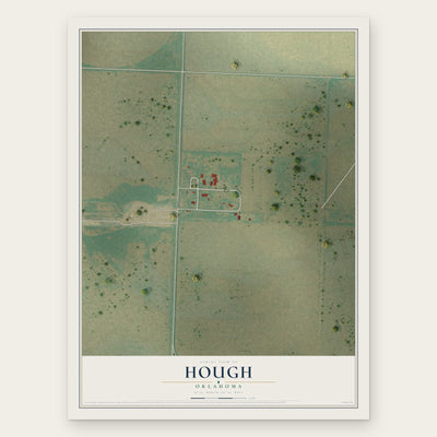 Hough, Oklahoma map print, the full design