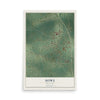 Map of Howe, Oklahoma, 12 x 18 inch unframed archival matte print
