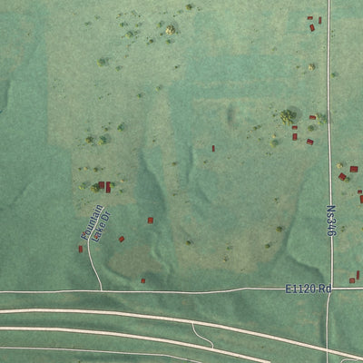 Close-up of the map of Johnson, Oklahoma print showing street and building detail