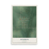 Map of Kendrick, Oklahoma, 12 x 18 inch unframed archival matte print