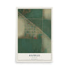 Map of Knowles, Oklahoma, 12 x 18 inch unframed archival matte print