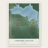 Lakeside Village, Oklahoma map print, the full design