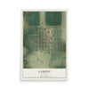 Map of Lamont, Oklahoma, 12 x 18 inch unframed archival matte print