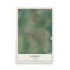 Map of Lindsay, Oklahoma, 12 x 18 inch unframed archival matte print