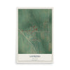 Map of Lookeba, Oklahoma, 12 x 18 inch unframed archival matte print