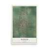 Map of Mangum, Oklahoma, 12 x 18 inch unframed archival matte print