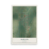 Map of Marland, Oklahoma, 12 x 18 inch unframed archival matte print
