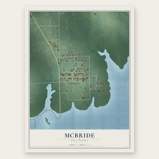 McBride, Oklahoma map print, the full design