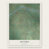 McCord, Oklahoma map print, the full design
