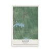 Map of McLoud, Oklahoma, 12 x 18 inch unframed archival matte print