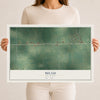Map of Mead, Oklahoma, 12 x 18 inch unframed archival matte print