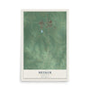Map of Meeker, Oklahoma, 12 x 18 inch unframed archival matte print