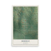 Map of Meridian, Oklahoma, 12 x 18 inch unframed archival matte print