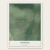 Monroe, Oklahoma map print, the full design
