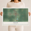 Map of Okeene, Oklahoma, 12 x 18 inch unframed archival matte print