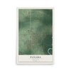 Map of Panama, Oklahoma, 12 x 18 inch unframed archival matte print