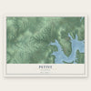 Pettit, Oklahoma map print, the full design