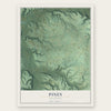 Piney, Oklahoma map print, the full design