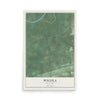 Map of Pocola, Oklahoma, 12 x 18 inch unframed archival matte print