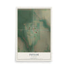 Map of Putnam, Oklahoma, 12 x 18 inch unframed archival matte print