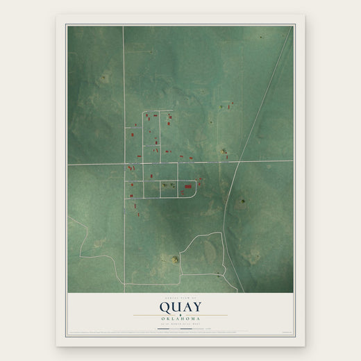Quay, Oklahoma map print, the full design