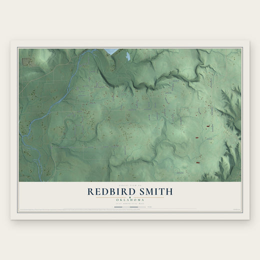 Redbird Smith, Oklahoma map print, the full design