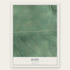 Rose, Oklahoma map print, the full design