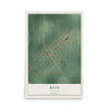Map of Ryan, Oklahoma, 12 x 18 inch unframed archival matte print