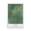 Map of Sasakwa, Oklahoma, 12 x 18 inch unframed archival matte print